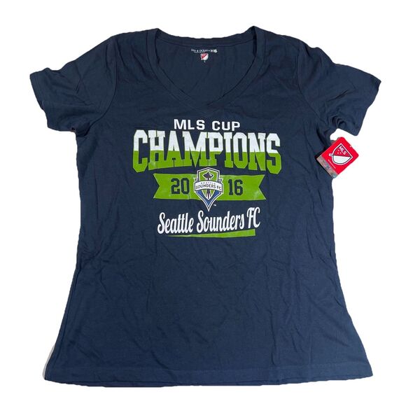 5th and Ocean Tops - 5th and Ocean Seattle Sounders FC MLS Cup Champions 2016 Women's Large Shirt New